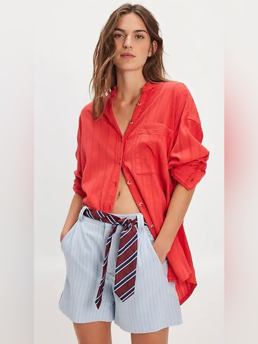 We The Free Summer Sorbet Shirt~ Fiery Red